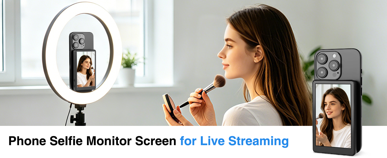 Phone Selfie Monitor Screen for Live Streaming