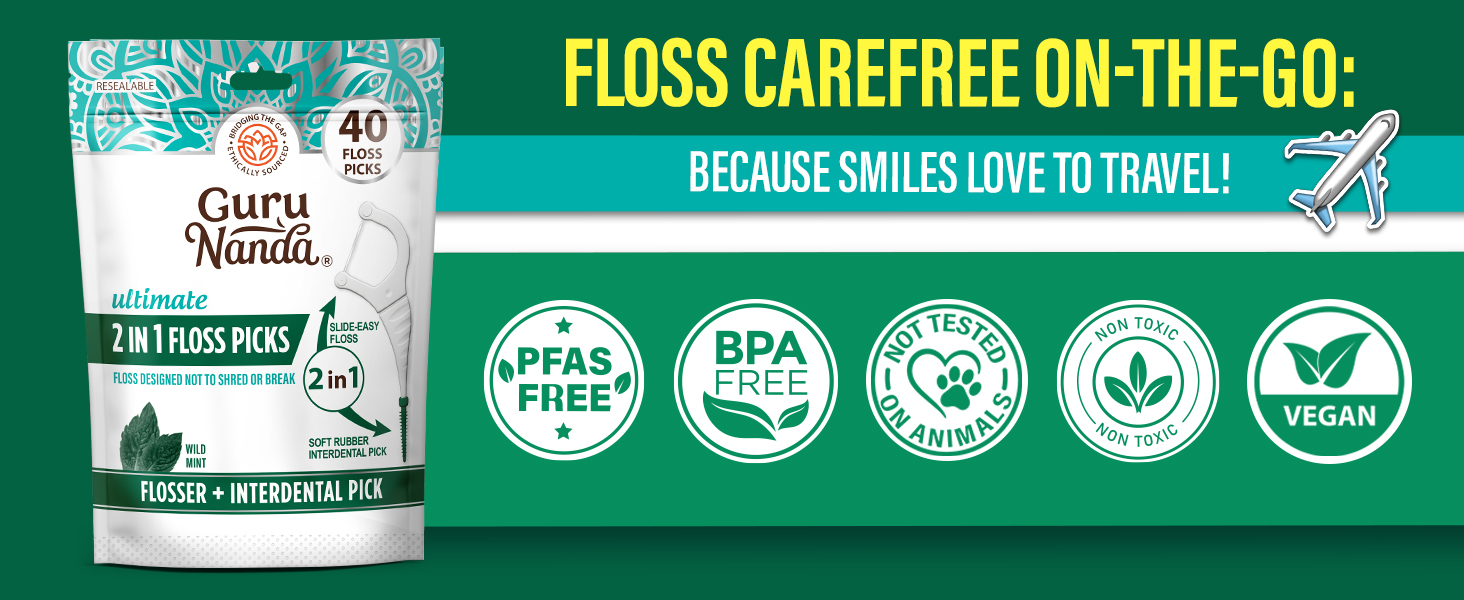 2-in-1 Floss Pick 40ct