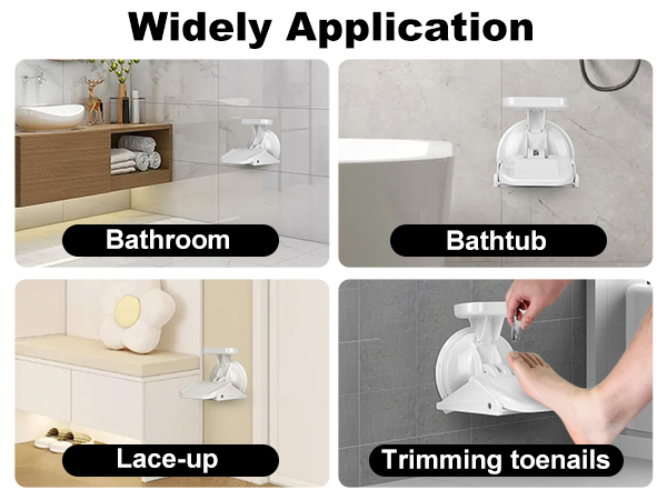 suction shower foot rest