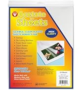 Hygloss Products Acetate Sheets for Crafts, Clear Overhead Projector Film, For Arts And Craft Pro...