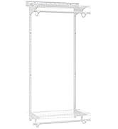 ClosetMaid ShelfTrack Closet Organizer System, Adjustable Double Hang Rod Kit, 2-Feet Wide, White