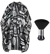 YELEGAI Professional Hair Cutting Cape with Neck Duster Brush, Large Size Salon Barber Cape for M...