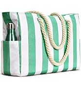 Beach Bags for Women, Pool Bag Waterproof Sandproof Beach Bag Large Capacity Beach Swim Bag with ...