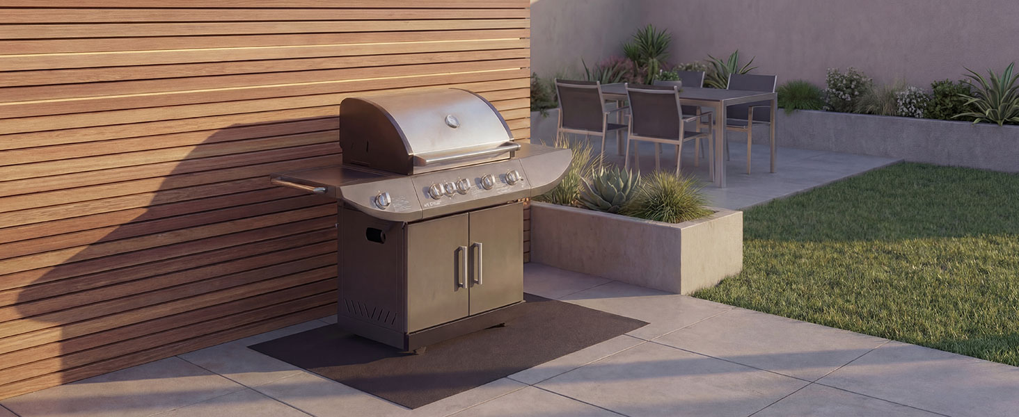 drymate under gas grill griddle mat deck patio protection pad USA made estera de parrilla de gas
