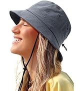 Waterproof Bucket Hat for Women Men Rain Hat UPF 50+ Wide Brim Boonie Sun Hat Foldable Summer Flo...