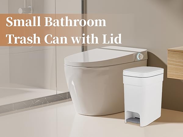JiatuA small bathroom trash can with lid