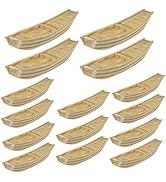 NUOBESTY 15pcs Miniature Boat Mini Fishing Boat Figurine Dollhouse Fishing Boat Model Ocean Beach...