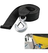 MOXRUQ Boat Winch Strap with Hook, 20 ft Heavy Duty Boat Winch Strap, Universal Trailer Strap for...
