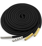 YJRVFINE Athletic Round Shoe Laces: 2 Pairs Sports Shoelaces with Metal Tips for Sneakers