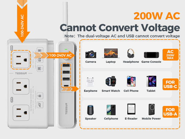 220V to 110V converter adapter combo