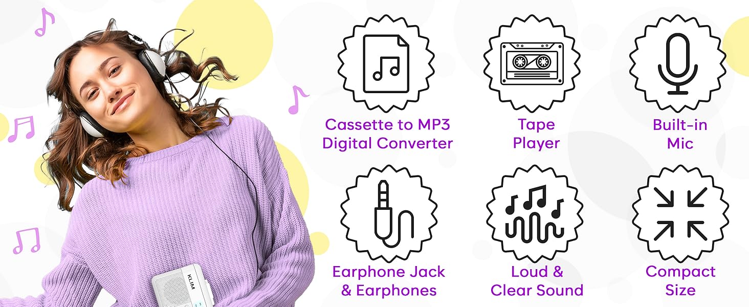 K7 Cassette Player WHITE