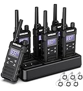 KETELESE T3G Heavy Duty Walkie Talkies Type-C Rechargeable, IP67 Waterproof 2 Way Radios with Ear...