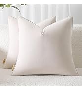 Ailuteie Throw Pillow Covers 18x18 Set of 2 – Solid Decorative Pillow Cases for Couch, Sofa, Bed ...