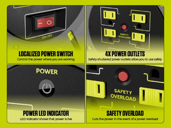 Masterplug 30ft cord reel