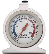 Silver Oven Thermometer 50-300°C/100-600°F, Oven Grill Fry Chef Smoker Thermometer Instant Read S...