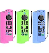 Voice Remote Cover, Silicone Remote Cover Case Compatible with Toshiba/Insignia Firetv Omni Serie...