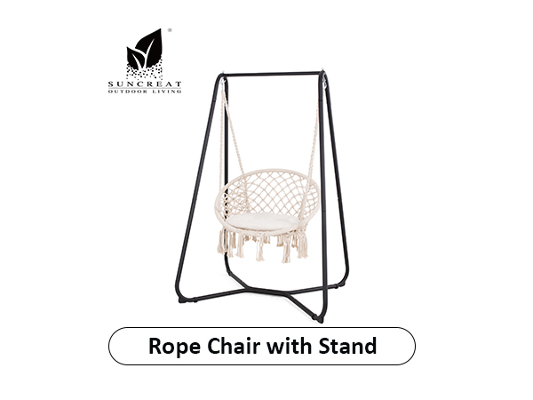 hanging chair with stand indoor