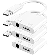 USB C to 3.5mm Headphone and Charger Adapter, Type C to Aux Jack Dongle Cable Cord with PD Fast C...