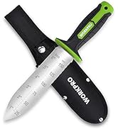 WORKPRO Hori Hori Garden Knife, 7" Stainless Steel Blade with Cutting Edge, Garden Tools with Oxf...