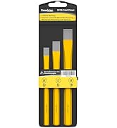 Renekton Heavy Duty Cold Chisels Set, 3/8 in, 1/2 in, 5/8 in, CR-V Steel, For Cutting Rivets, Rod...