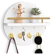 dreampossible Key Holder Wall Mount - 10.2 Inch Decorative Key Rack and Mail Organizer with 8 Key...