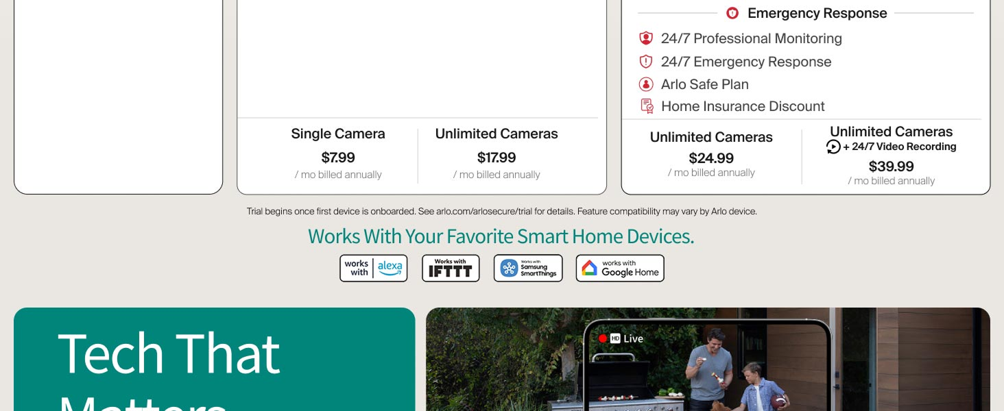 Arlo Essential Plug-In Wired Security Camera 2K