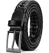 DOOPAI Mens Belts, Braided Leather Dress Belt,Woven Braided Belts for Gift Men Casual Jeans Golf