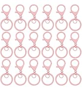 30Pcs Lobster Claw Clasps Keychain for Jewelry Making,Metal Lobster Clasp Swivel Trigger Clips wi...