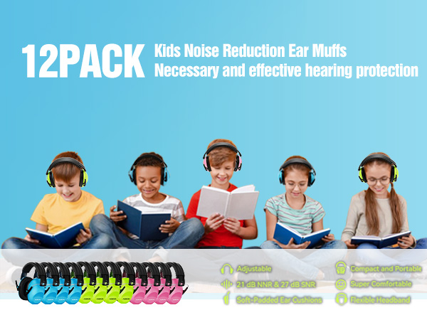 12PACK Kids Noise Reduction Ear Muffs