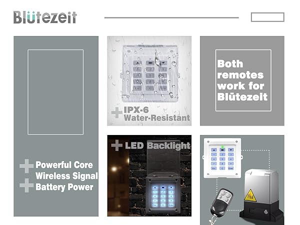 waterproof wireless keypad universal for automatic sliding gate opener access system