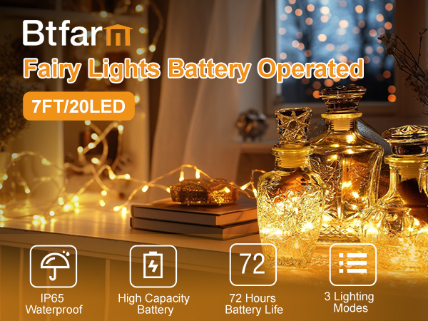 fairy lights battery with 3 modes