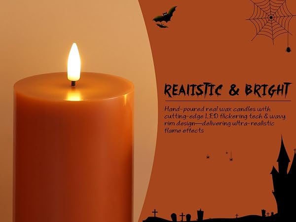 flameless pillar candles