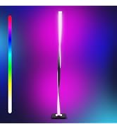 Brightech Helix Modern Color Changing LED Floor Lamp - 48” Tall Lamp with RGB Color Gradient and ...