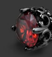 Red Black Stud Earrings, Hypoallergenic Stainless Steel Cubic Zirconia Earrings