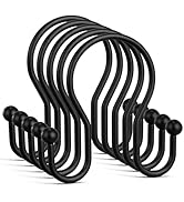 Goowin Shower Curtain Hooks, 12 Pcs Shower Curtain Rings, Stainless Steel Shower Curtain Hangers,...