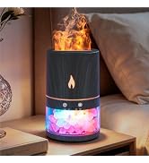ZWH 5-in-1 Flame Himalayan Salt Lamp Ultrasonic Essential Oil Diffuser, Cool Mist Humidifier, 1H/...