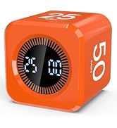 Pomodoro Timer Cube Visual Productivity Flip Timer for Kids Classroom Desk, 5/10/25/50min& Custom...