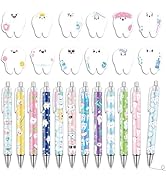 Dental Sticky Notes with Pens Gifts - Wxiben 24 Pcs Dental Assistant Ballpoint Pens Teeth Notepad...