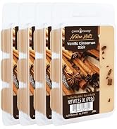 Candle Warmers Etc Artisan Wax Melts 2.5oz, Vanilla Cinnamon Stick Fragrance (4-Pack) – Each Pack...