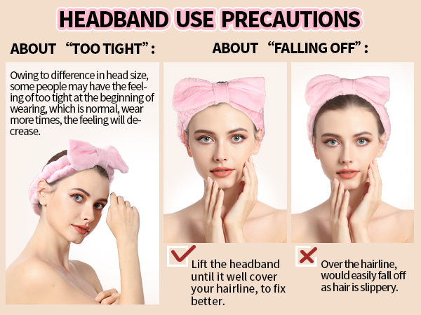 Precautions for use