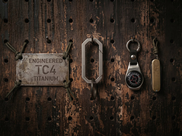 Titanium Carabiner Keychain