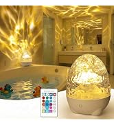 cambk Waterproof Shower Light for Inside Bathroom, Egg-Shape Rechargeable Kids Bath Light, RGBW 1...