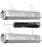 Smoker Tube - 2 Pack 12 inches Stainless Steel BBQ Wood Pellet Tube Smoker for Grills or Smokers,...