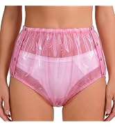 LittleForBig Button-On Washable Reusable Waterproof Adult Plastic Pants TPU Pull-On Diaper Cover ...