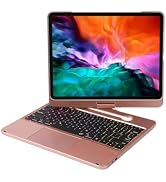 LENRICH Keyboard Case for iPad Pro 12.9 inch 6th/5th/4th/3rd Generation | 360 Rotatable Wireless ...