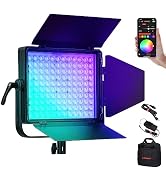 IFOOTAGE RGBW LED Video Light, LED Panel Light with U Bracket, 7200 Lux@1m/2700K-6500K/CRI 96/TLC...