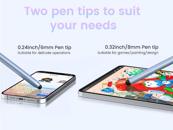 Dual-tipped universal stylus pen