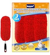 KEEPOW 3 Pack Microfiber Reusable Duster Refills Compatible with OXO Duster, Washable Dusters for...