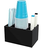 BOSSCASA Cup Holder With Marker Slot, Party Dispenser Acrylic Organizer, Mark Your Drink Caddy, M...