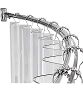 AmazerBath 20-84 Inches Arched Curved Shower Curtain Rod, Heavy Duty Shower Rod Rust Proof Bathro...